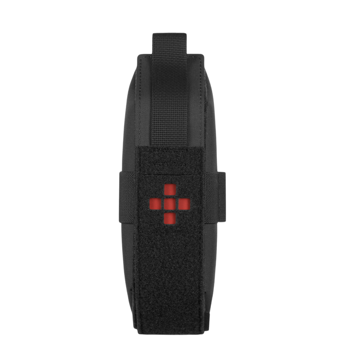 M-Tac Lomme til Tourniquet Closed i sort med rød markering for førstehjælp, ideel til beskyttelse og hurtig adgang i nødsituationer.