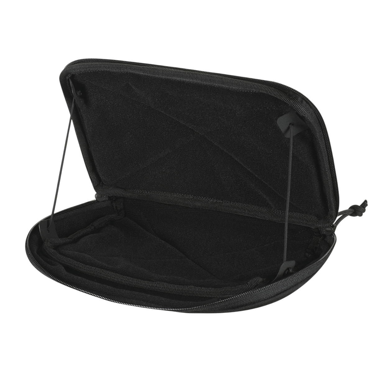 M-Tac Admin Pouch Large Elite i åben position med sort velour-velcro interiør lavet af slidstærk Cordura for taktisk opbevaring.