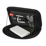 M-Tac Admin Pouch Large Elite med værktøj og en powerbank i sort Cordura-materiale