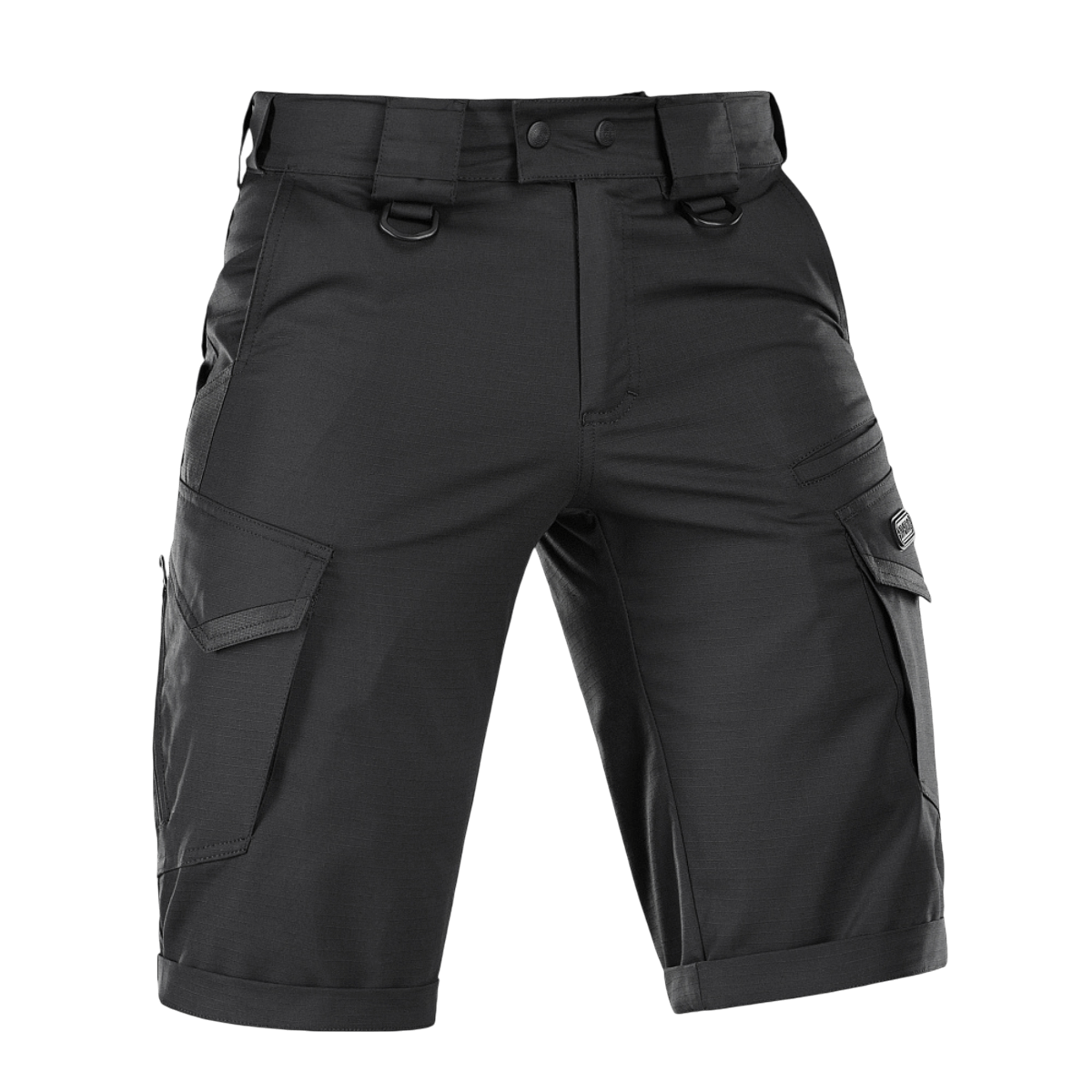 M-Tac Shorts Aggressor Gen.II Flex af rip-stop materiale, sort, alsidige til træning og fritid, taktisk design