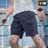 M-Tac Shorts Aggressor Short til udendørs brug på varme dage, blå taktiske shorts med lommer og komfortabel pasform.