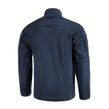 M-Tac Jakke Patrol Flex set bagfra, sort jakke med ståkrave og ventilationsøjer, designet til taktisk brug med velcro og YKK fittings.