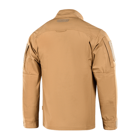 M-Tac Jakke Patrol Flex set bagfra, viser design, velcro-kits og forstærket skulderparti til taktisk brug. Komfortabel og praktisk jakke.