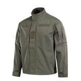 M-Tac Patrol Flex Jakke med ståkrave, velcro-lukninger og skjulte lommer for nem adgang og personlig tilpasning.