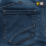 M-Tac Tactical Gen.I Regular Fit jeans, close-up view of back pocket design, blue denim texture, dansk.