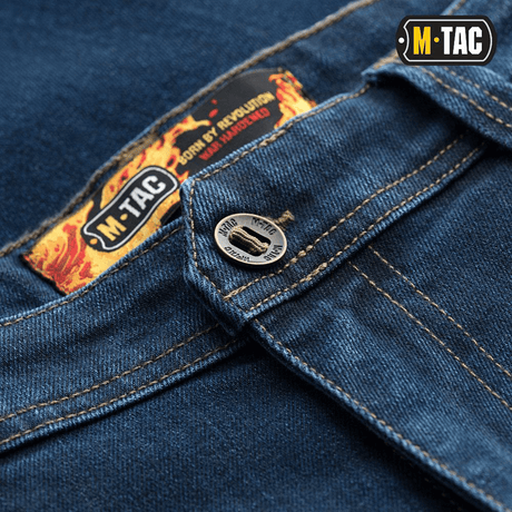 M-Tac Tactical Gen.I Regular Fit jeans close-up showing button and label detail