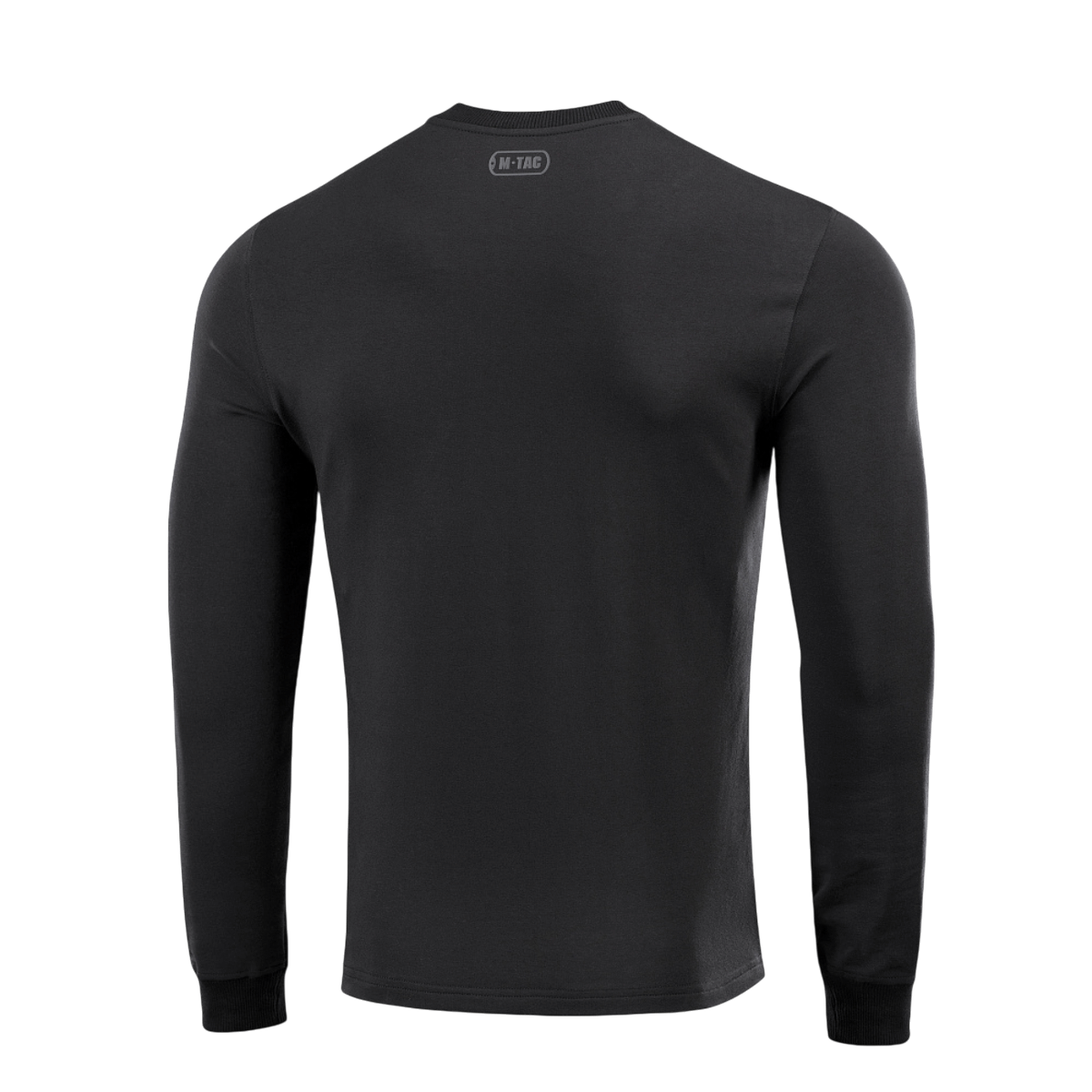 M-Tac Pullover 4 Seasons i sort, minimalistisk design, 95% bomuld og 5% elastan, velegnet til hele året, set bagfra