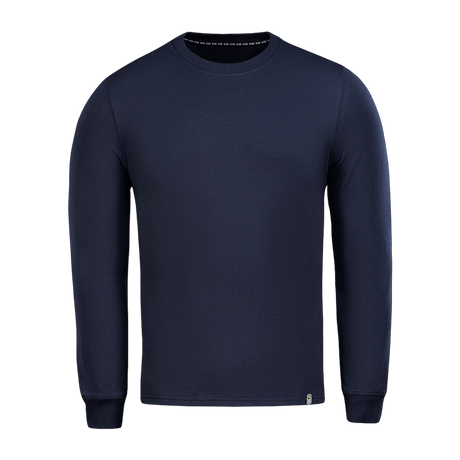 M-Tac Pullover 4 Seasons i navy med rund hals, perfekt til hverdag og taktisk brug. 95% bomuld, 5% elastan, vægt 280 g/m².