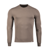 M-Tac Pullover 4 Seasons i beige, langærmet trøje med rund hals og elastiske manchetter, 95% bomuld, 5% elastan, til både hverdag og taktisk brug.