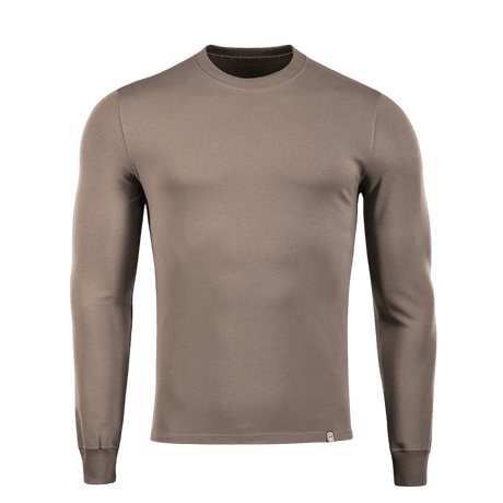 M-Tac Pullover 4 Seasons i beige, langærmet trøje med rund hals og elastiske manchetter, 95% bomuld, 5% elastan, til både hverdag og taktisk brug.