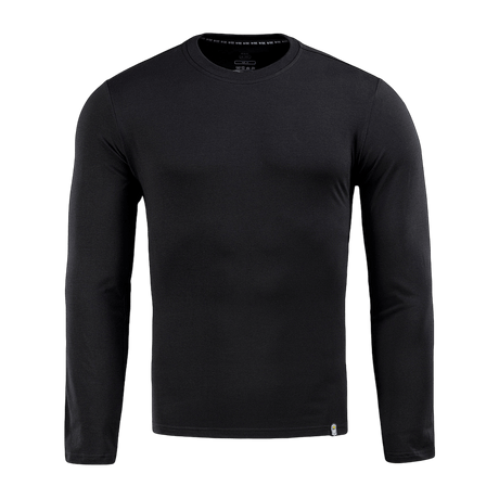 M-Tac Long-sleeve T-shirt 93/7 i sort med holdbart og elastisk materiale, velegnet til hverdag, uniformer og friluftsliv
