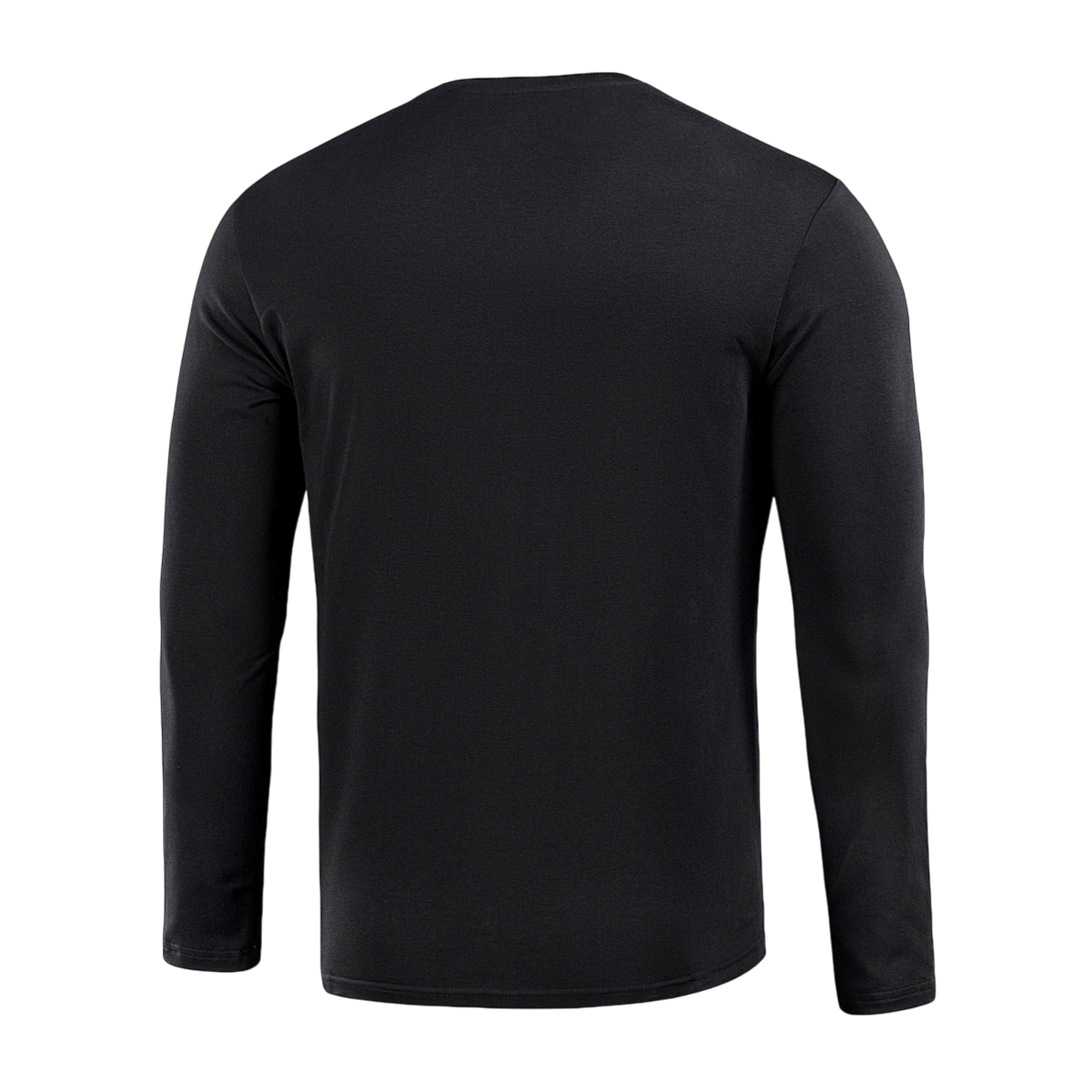 Sort M-Tac Long-sleeve T-shirt 93/7 i bomuld og elastan, set bagfra. Velegnet til hverdagsbrug, sport og friluftsaktiviteter.