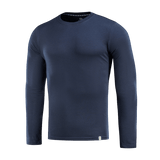 M-Tac Long-sleeve T-shirt 93/7 i marineblå, lavet af 93% bomuld og 7% elastan, velegnet til hverdagsbrug, sport og friluftsliv.