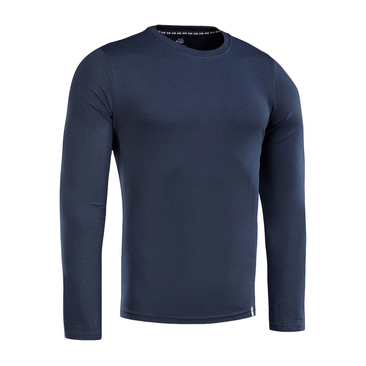 M-Tac Long-sleeve T-shirt 93/7 i navyblå, lavet af 93% bomuld og 7% elastan, perfekt til hverdagsbrug, sport og friluftsliv.