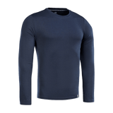 M-Tac Long-sleeve T-shirt 93/7 i navyblå, lavet af 93% bomuld og 7% elastan, perfekt til hverdagsbrug, sport og friluftsliv.