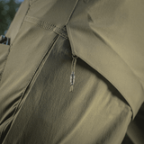 M-Tac Shorts Rubicon Flex cargo-lomme med YKK lynlås i mørk olivengrøn farve, designet til sommerbrug med 4-vejs stræk og vandafvisende materiale.