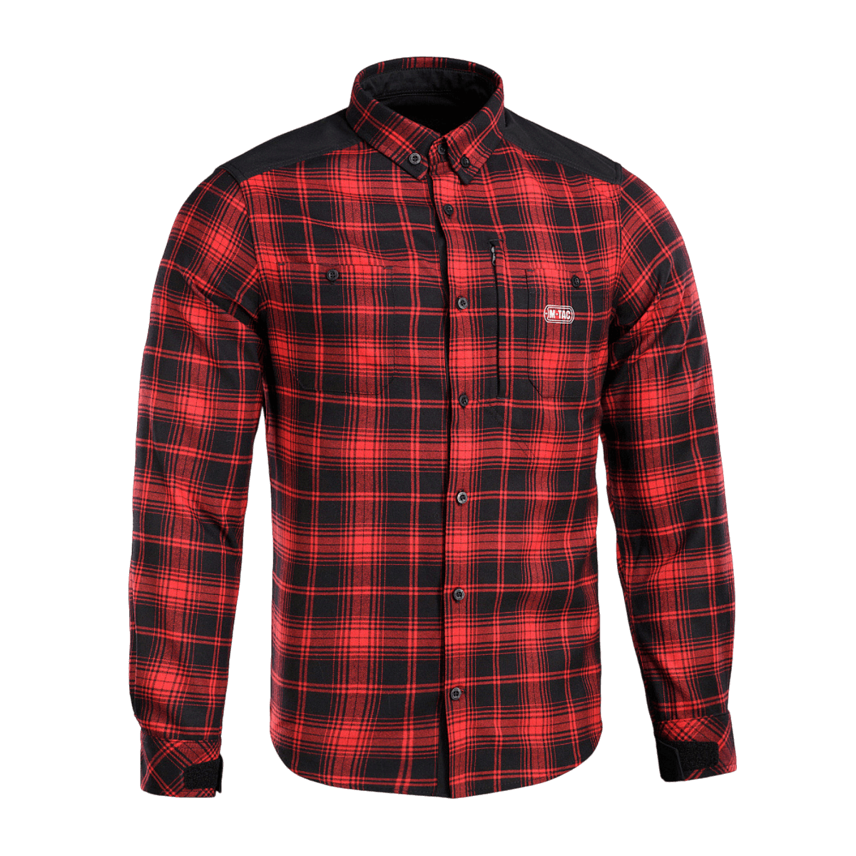 Rød M-Tac Redneck Skjorte med plaid-mønster i must-have stil til taktisk brug og hverdag, velegnet til byliv og fritid.
