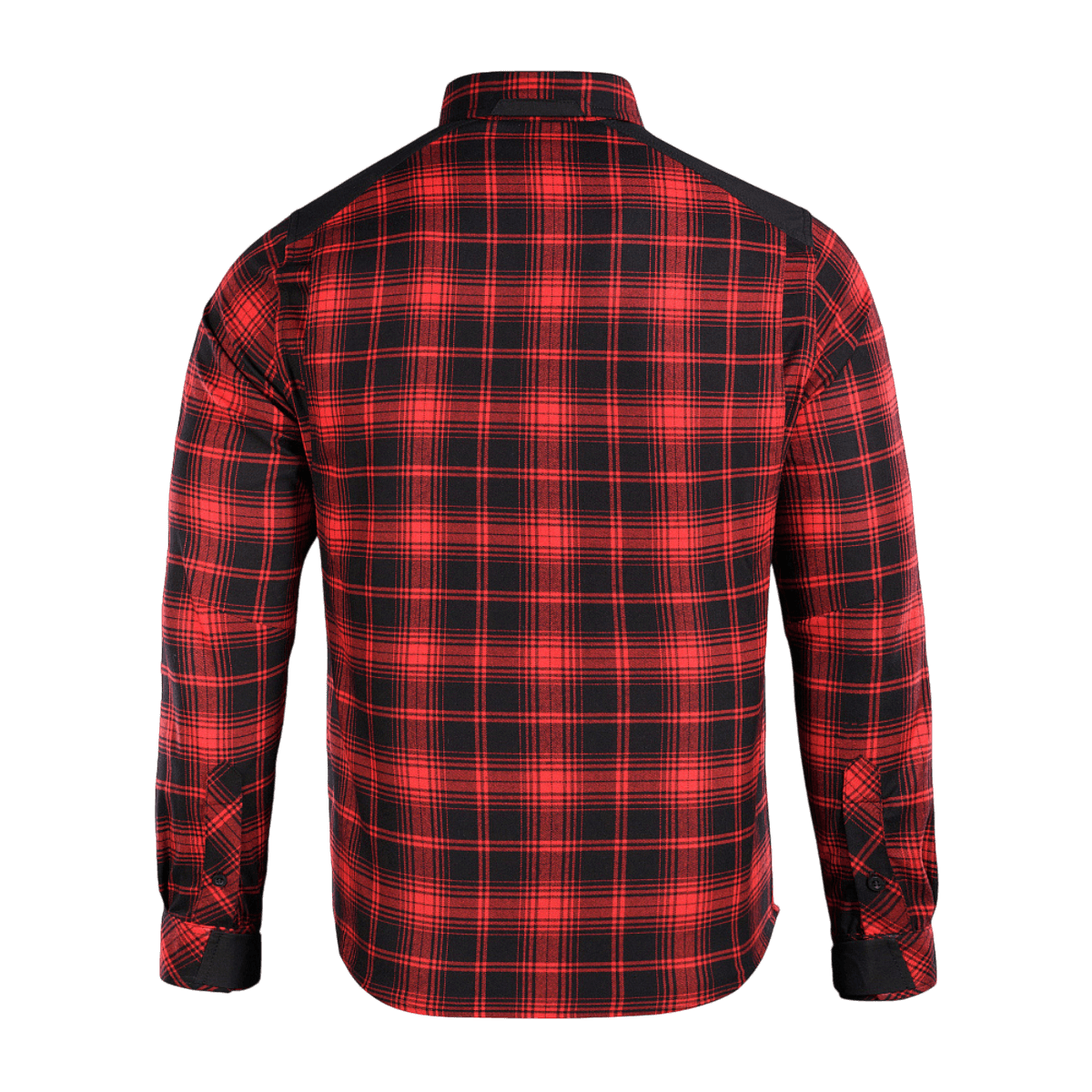 M-Tac Redneck Skjorte i Navy Blue/Yellow plaid design med justerbare ærmer og forstærkede skuldre, bagudsigt.