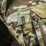 Detalje af M-Tac Bukser STURM NyCo Extreme Gen.II i camouflage med lynlås og robust design.
