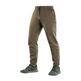 M-Tac Bukser Stealth Cotton i brun, alsidige sportsbukser til løb og fitness, 100% bomuld, elastiktalje, to sidelommer.