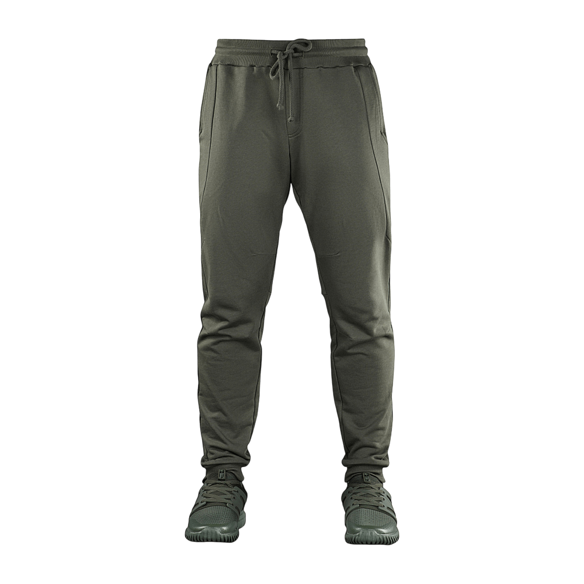 M-Tac Bukser Stealth Cotton, sportsbukser i 100% bomuld med elastik i taljen og sidelommer, perfekte til løb og hverdag.