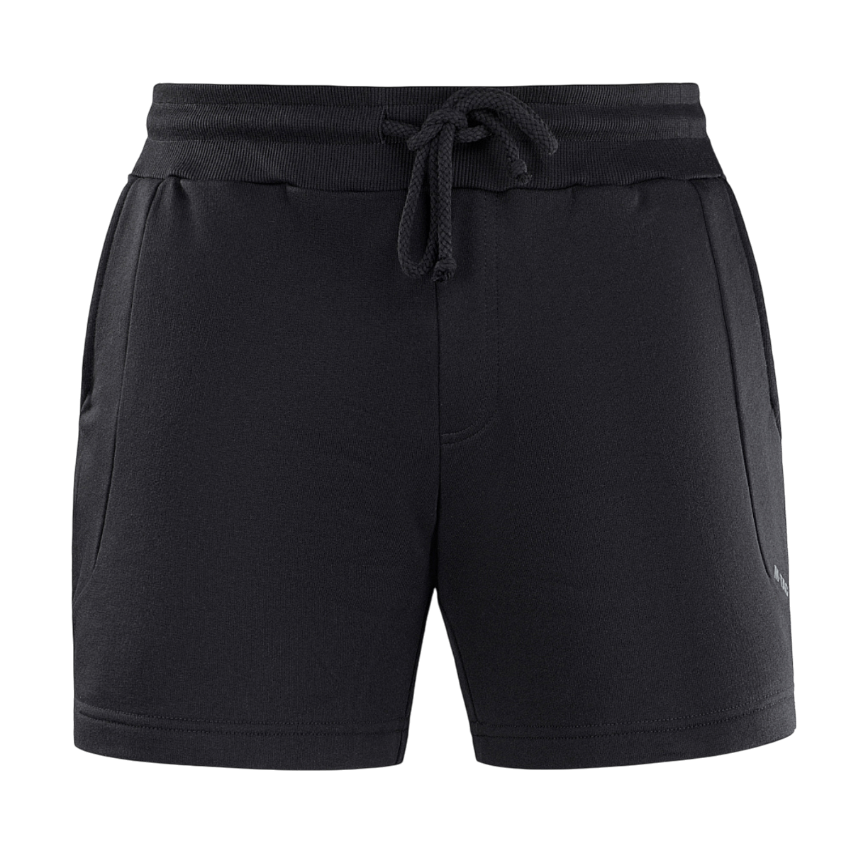 M-Tac Shorts Sport Fit Cotton i sort med elastik i taljen og sidelommer, perfekt til træning og hverdagsbrug, fremstillet af 100% bomuld.