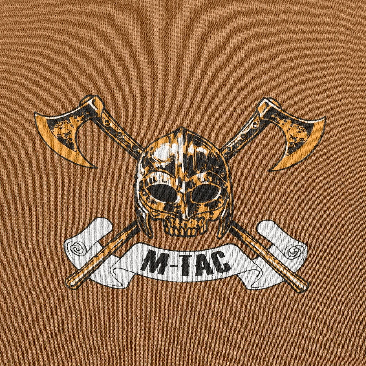 M-Tac T-shirt Viking med frygtindgydende vikingehjelm og økser, illustreret kampgejst