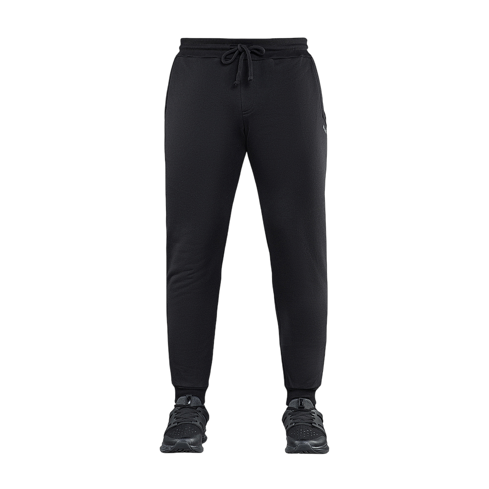 M-Tac Bukser Cotton Classic, sorte sportsbukser, 100% bomuld, åndbare og komfortable, egnet til løb og fitness, elastik i taljen.