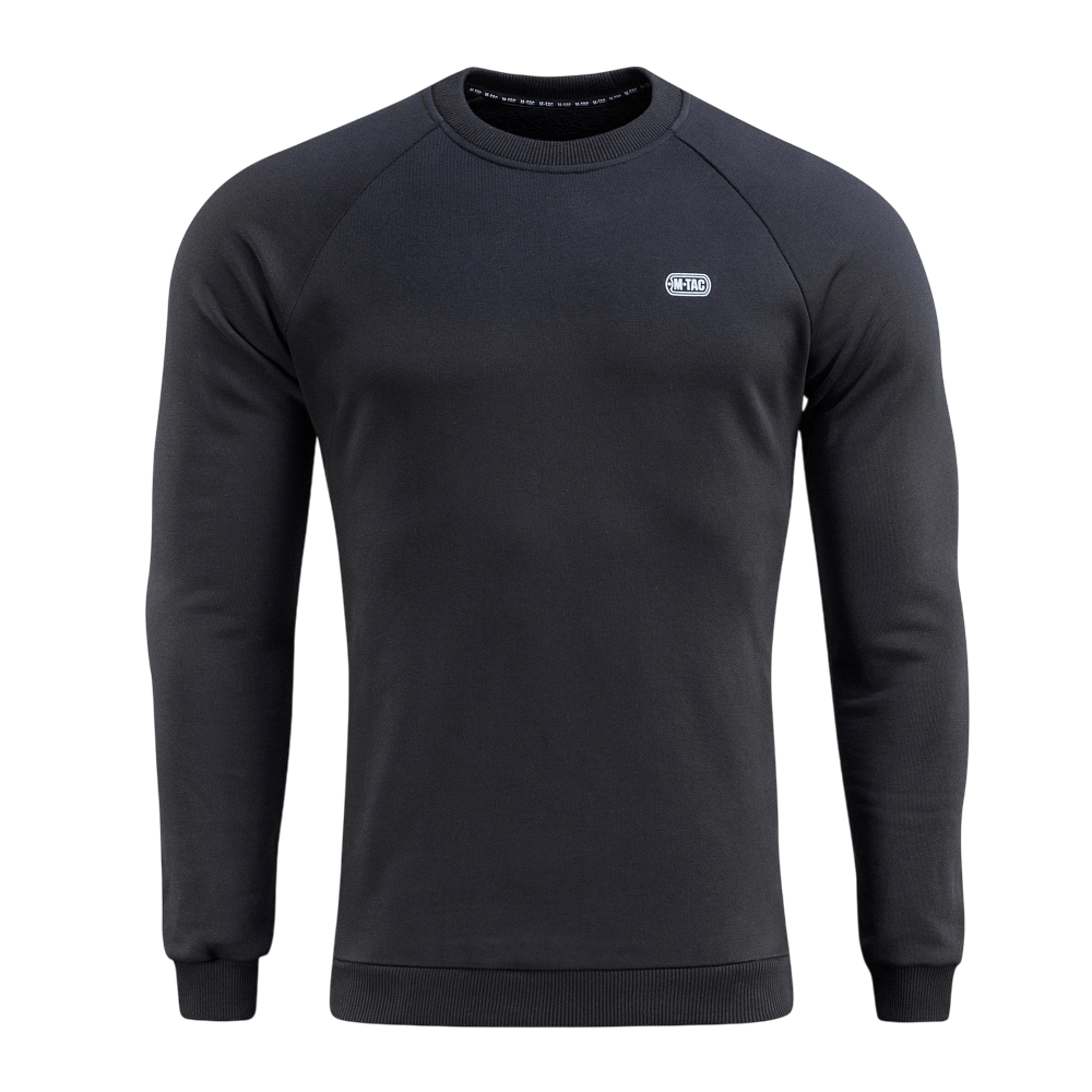M-Tac Sweatshirt Cotton Hard - varm 100% bomuldssweatshirt med ribkanter og reflekterende logo, perfekt til daglig komfort.