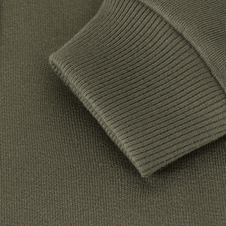 Ribkant på M-Tac Sweatshirt Cotton Hard i 100% bomuld, tæthed 390 g/m², varm og komfortabel hverdagstrøje med reflekterende logo.