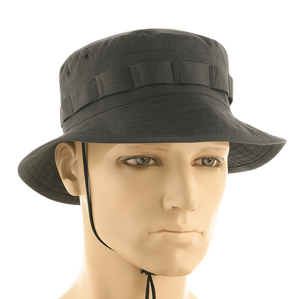 M-Tac Panama Rip-Stop hat med semi-stiv skygge og ventilationshuller, army-inspireret design med rip-stop stof og ekstra camouflage muligheder.