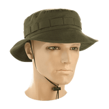 M-Tac Panama Rip-Stop army hat with semi-stiff brim, chin cord, and ventilation holes, ideal for camouflage and breathability.