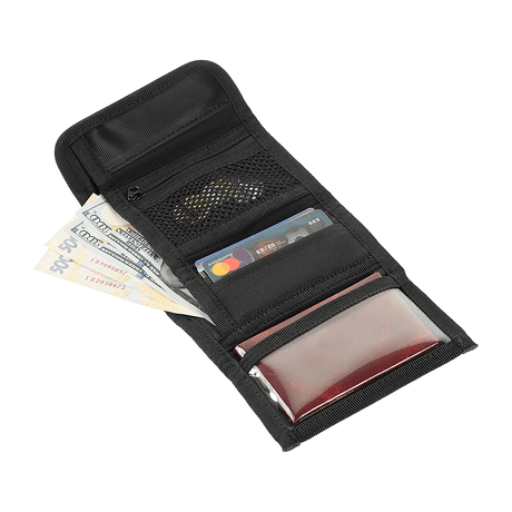 M-Tac Pung Elite Gen.II i Cordura 500D med rum til sedler, kort, dokumenter og møntlomme med lynlås. Stilfuldt og holdbart design.