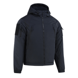 M-Tac Alpha Gen.III Pro Vinterjakke i vandtæt nylon med justerbar hætte og forstærkede skuldre, ideel til -20° C vejrforhold.