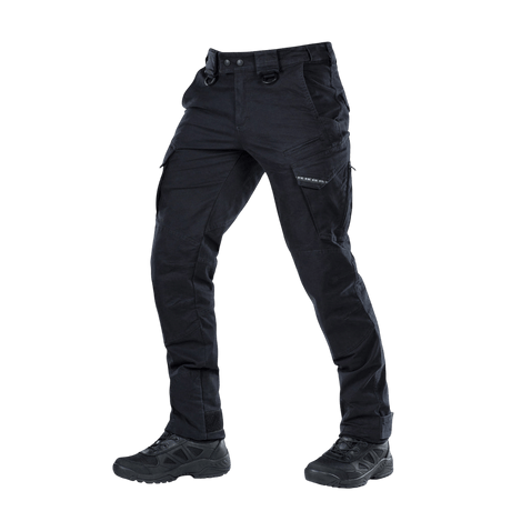M-Tac Bukser Aggressor Vintage i sort, lavet af tykt bomuldsstof med elastan, kombinerer stil og komfort til hverdagsbrug og feltarbejde.