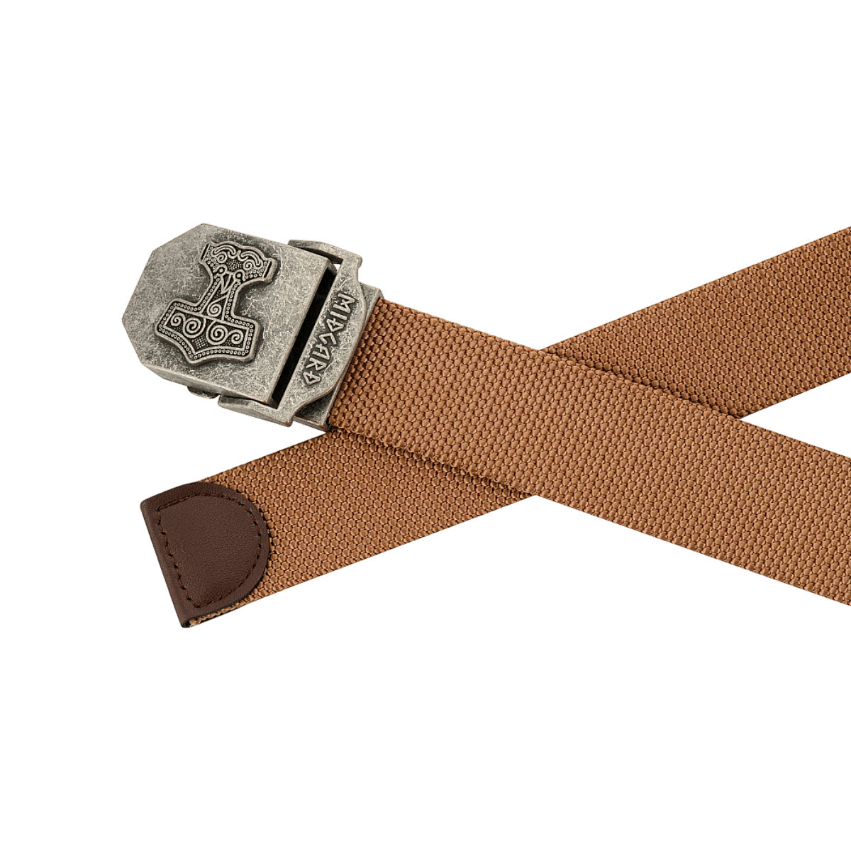 M-Tac Thors Hammer Bælte – Militærstil og funktionalitet i nylon med metalspænde, velegnet til militær og friluftsliv.