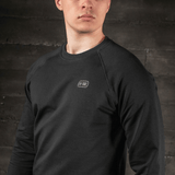 M-Tac Raglan Athlete sweatshirt i sort med raglanærmer, rund hals og logo.