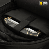 M-Tac Buckler Taske Elite med skjult opbevaringsrum til diskret våbentransport og MOLLE-system, sort taske i Cordura 500D