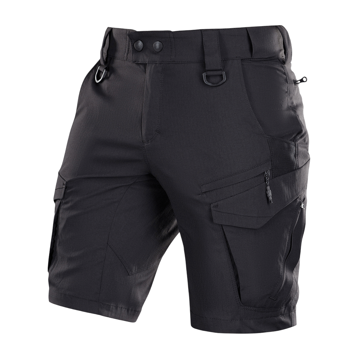M-Tac Aggressor Summer Flex Shorts i letvægts Flex Rip-Stop stof med 7 lommer, elastisk talje og D-ringe til udstyr