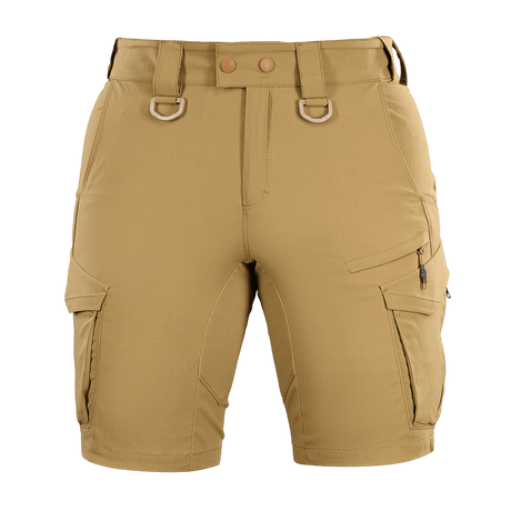 M-Tac Aggressor Summer Flex Shorts i Flex Rip-Stop stof, letvægts-taktiske shorts med elastisk talje og syv funktionelle lommer.