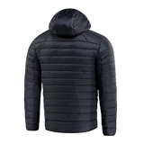 M-Tac Stalker Gen.III Jakke set bagfra i stilfuldt design med hætte og quiltede detaljer i sort, perfekt til koldt vejr op til -15°C.