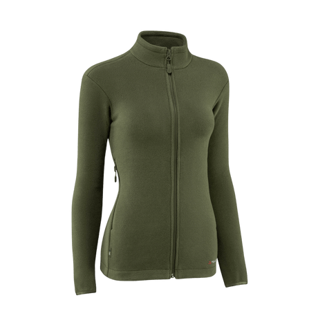 M-Tac Sweater Nord Fleece Polartec Dame, olivengrøn damefleece med YKK-lynlås