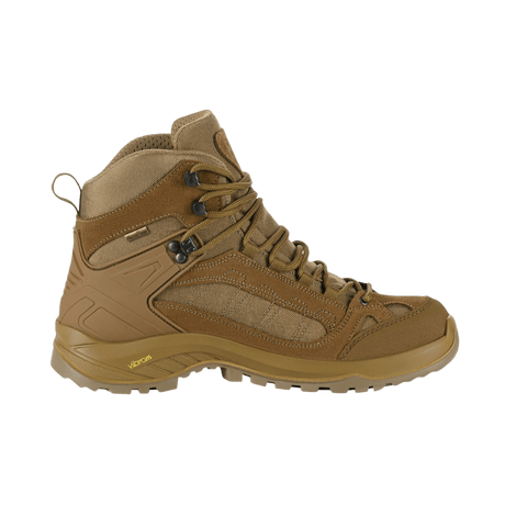 M-Tac Taktiske Demi-Season Støvler Pro Line i slidstærk suede og Cordura med Vibram-sål, designet til taktiske opgaver og vandring.