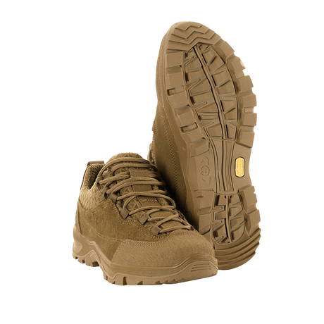 M-Tac Tactical Sneakers Patrol R Vent i slidstærkt læder med 3D-mesh og skridsikker sål, ideelle til trekking og outdoor-aktiviteter.