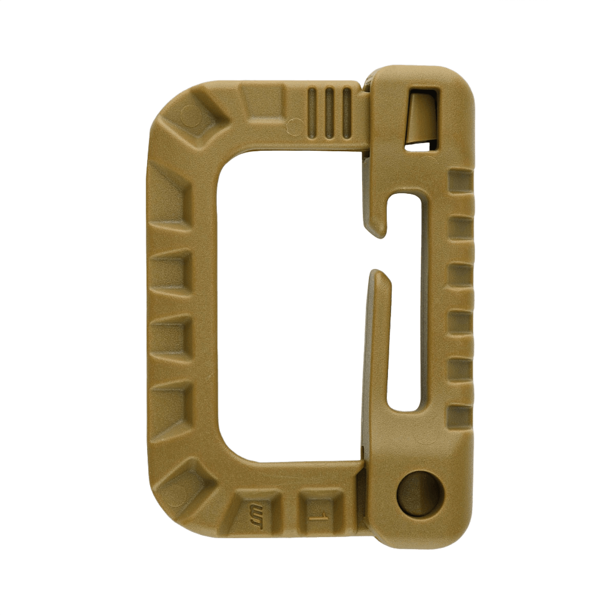 M-Tac Plast Karabin i let ABS-plast, designet til fastgørelse af udstyr på vest, bælte eller taske. Holdbar og nem at bruge.