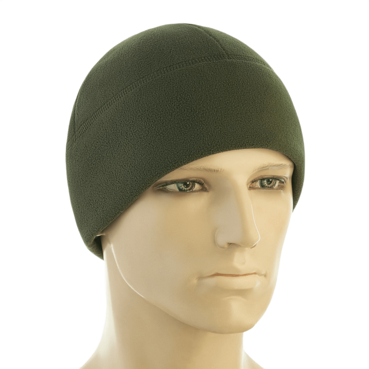 M-Tac Watch Cap Elite Fleece Beanie Hat Slimtex, grøn hue til vinter, let og varmt materiale, velegnet til taktisk brug og friluftsaktiviteter.