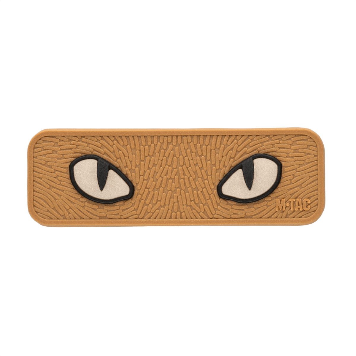 M-Tac Cat Eyes 3D PVC Patch med reflekterende 3D-design og velcro fastgørelse til militær, airsoft eller udendørs brug.