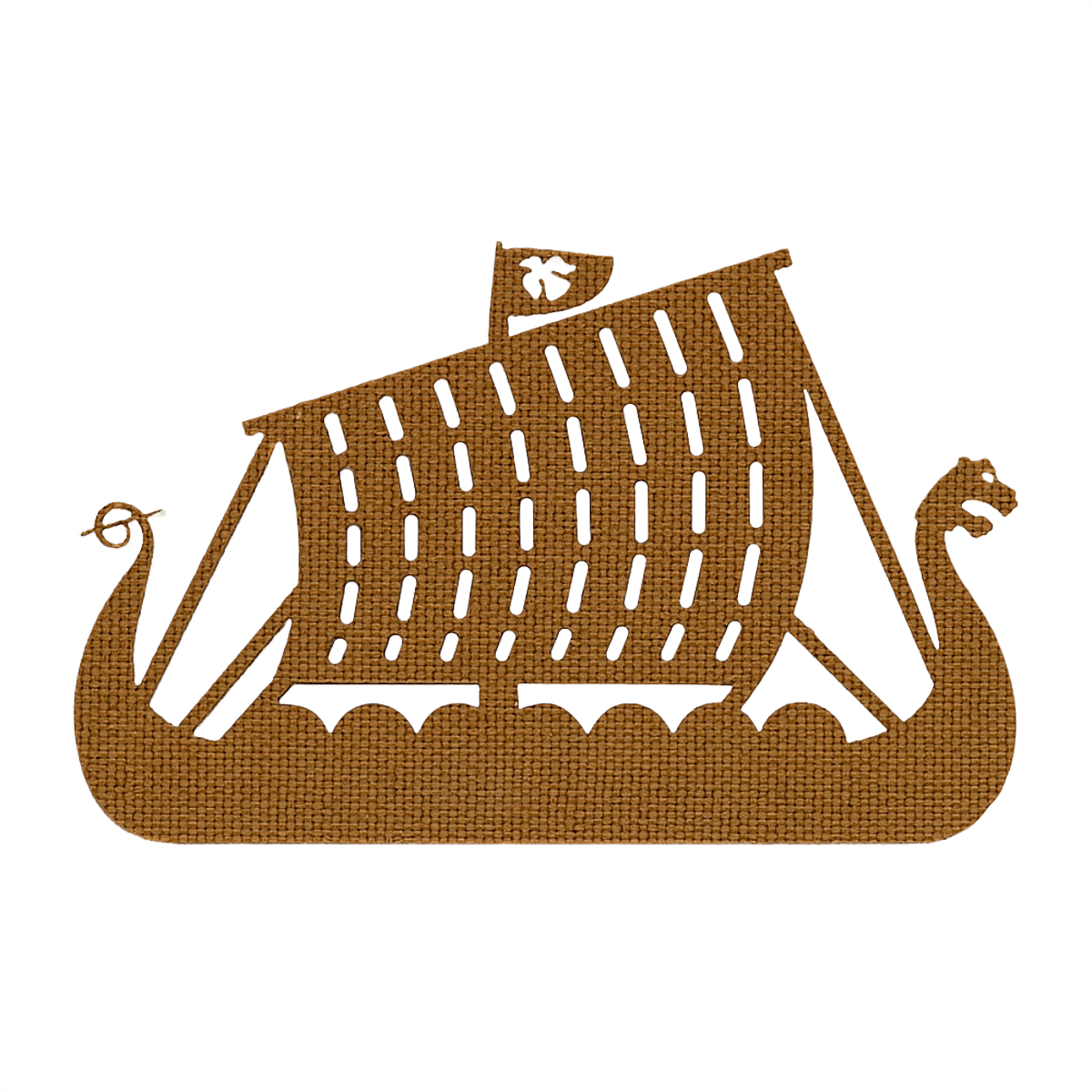 M-Tac Patch Drakkar Laser Cut – Vikingeskib viser et Drakkar, perfekt til uniform eller taske, lavet af Cordura 500D med Velcro fastgørelse.