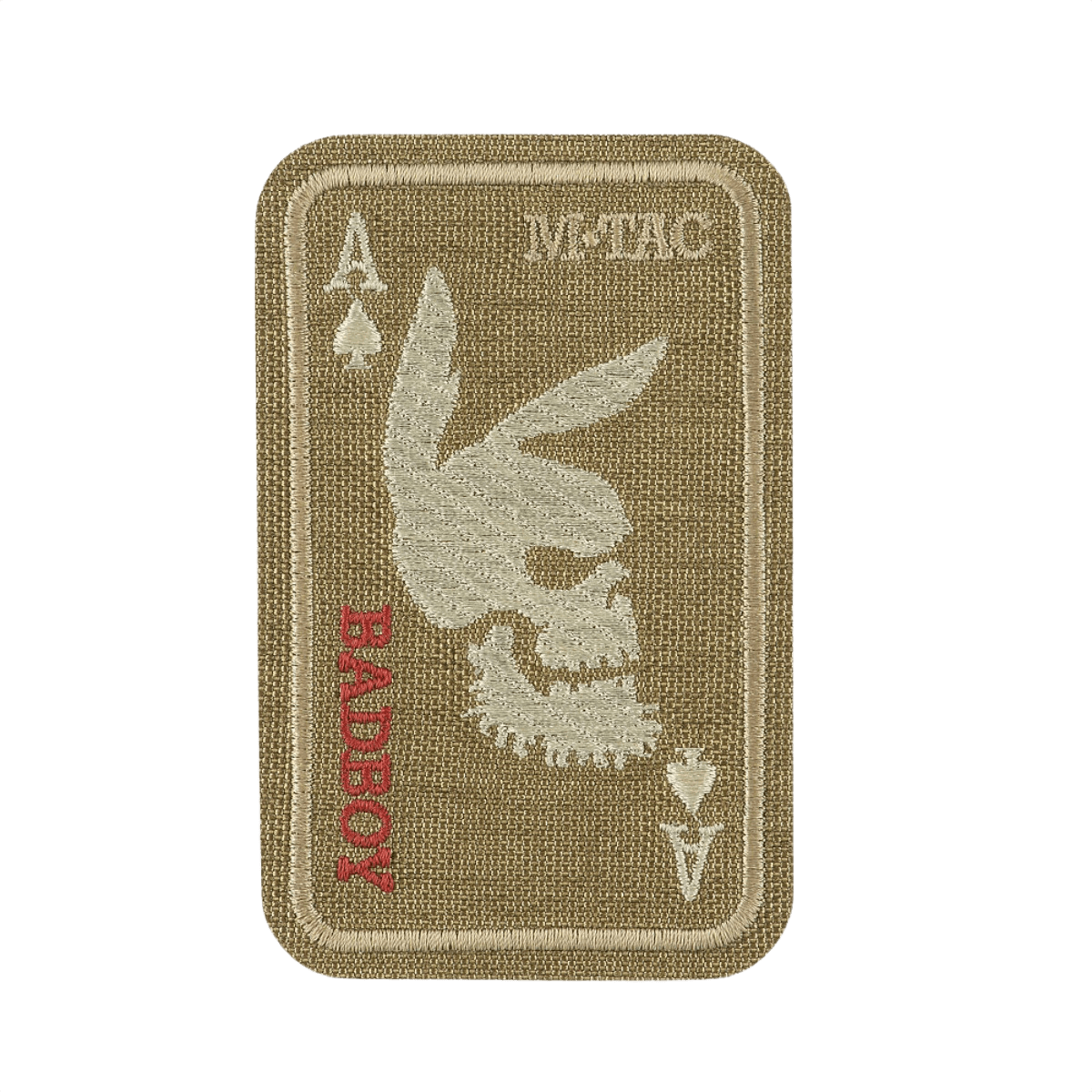 M-Tac Patch Bad Boy (Broderi) med ace of spades motiv og kaninske kranium, broderet på Cordura 500D, fastgøres med Velcro.