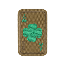 M-Tac Patch Lucky Card (broderi) med brodert kløverblad i Cordura 500D, symbol på hell og beskyttelse. Velcro-feste.